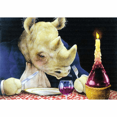 Will Bullas Fine Art Signed Open Edition Paper :"Dine-oceros"