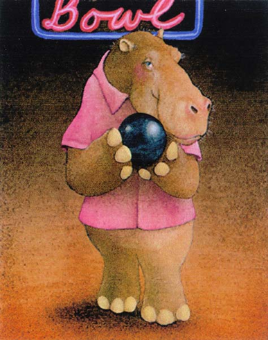 Will Bullas Fine Art Signed Open Edition Paper :"Hippo Bowl" Will Bullas Fine Art Signed Open Edition Paper :"Hippo Bowl"