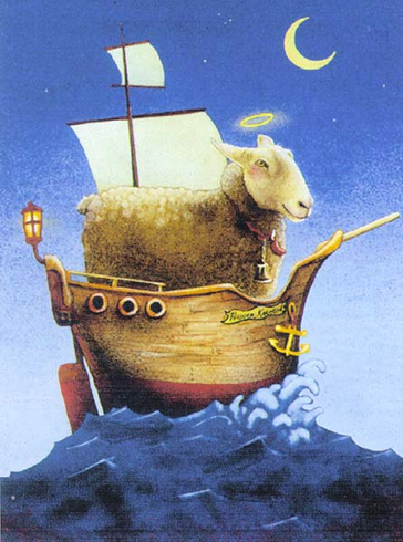 Will Bullas Fine Art Signed Open Edition Paper :"Holy Sheep Ship" Will Bullas Fine Art Signed Open Edition Paper :"Holy Sheep Ship"