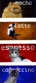 Will Bullas Fine Art Signed Open Edition Paper :"The Coffee Cats" Will Bullas Fine Art Signed Open Edition Paper :"The Coffee Cats"