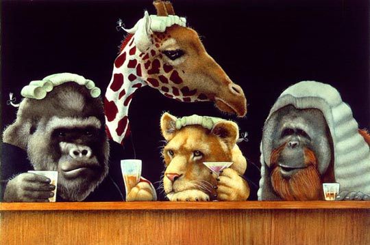Will Bullas Handsigned and Numbered Limited Edition Canvas:"the bar exam..."