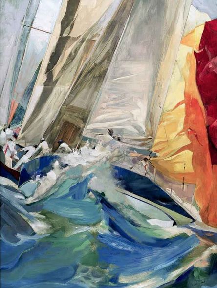 Willard Bond Limited Edition Lithograph "At the Mark"