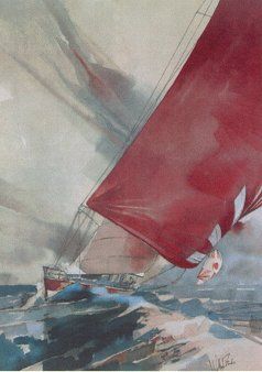 Willard Bond Hand Signed and Numbered Limited Edition Lithograph "Off Newport"