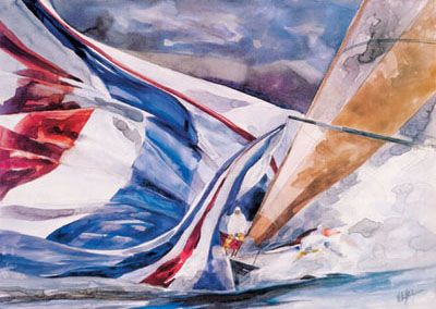 Willard Bond Hand Signed and Numbered Limited Edition Lithograph "On the Bow"
