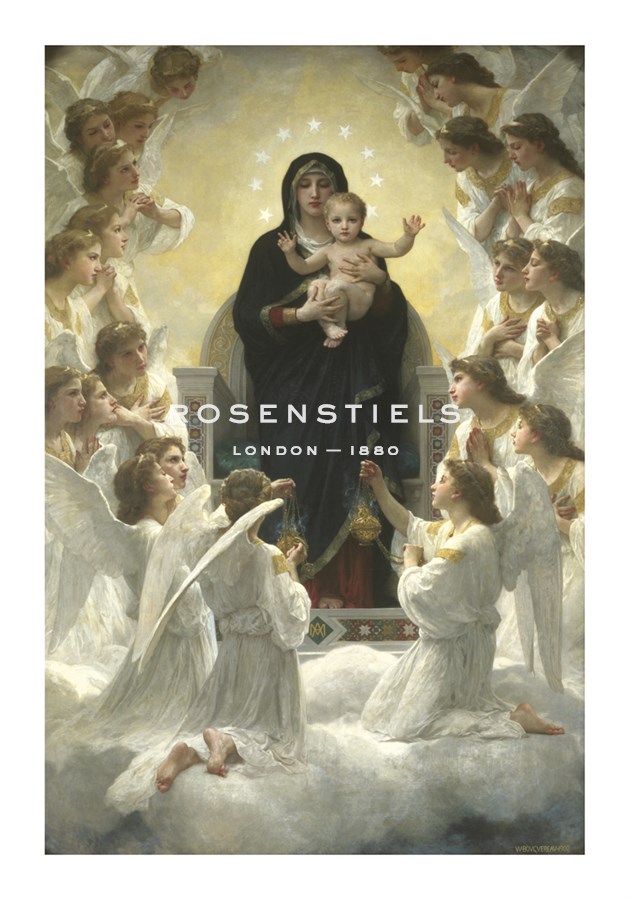 William Adolphe Bouguereau Hand Numbered Limited Edition Print on Paper :"The Virgin With Angels"