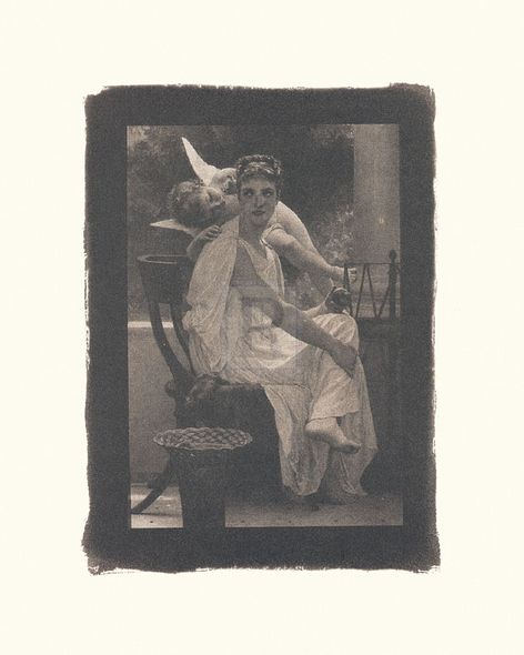 William Adolphe Bouguereau Hand Numbered Limited Edition Print on Paper :"Woman And Cherub"