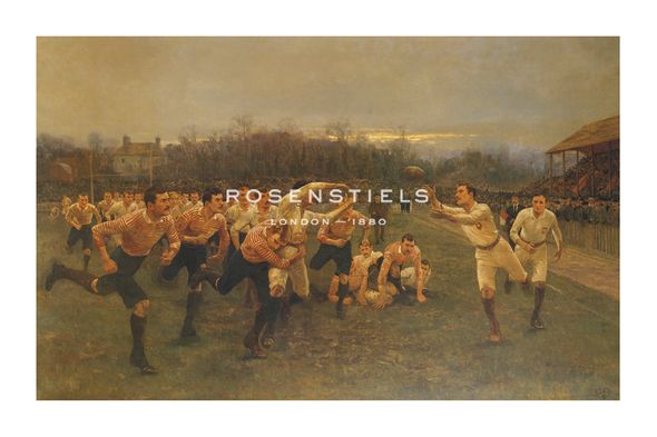 William Barnes Wollen Hand Numbered Limited Edition Print on Paper :"The Rugby Match"