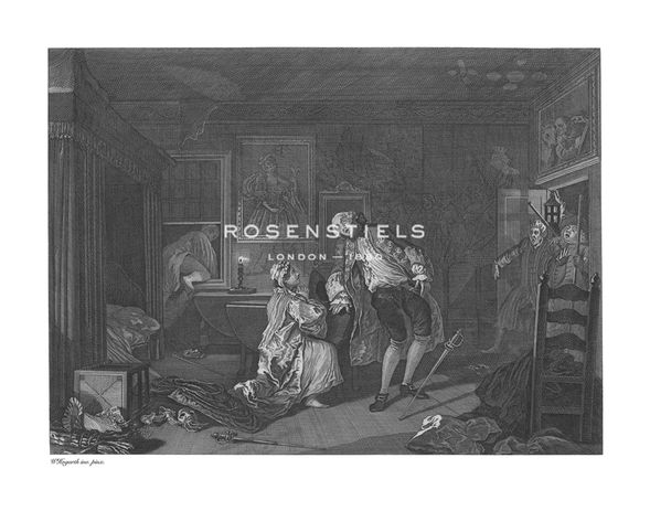 William Hogarth Hand Numbered Limited Edition Print on Paper :"Marriage A La Mode - Plate V"