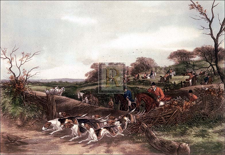 William J. Shayer Jnr Artist Hand Colored Copper Plate Printed Atelier Print:"Gone Away"