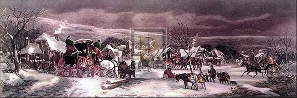 William J. Shayer Jnr Artist Hand Colored Copper Plate Printed Atelier Print:"Winter"