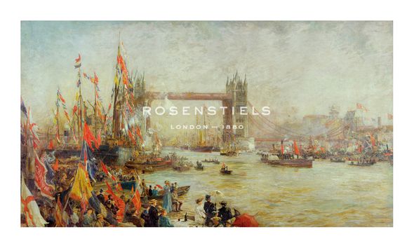 William Lionel Wyllie Hand Numbered Limited Edition Print on Paper :"Opening Of Tower Bridge"