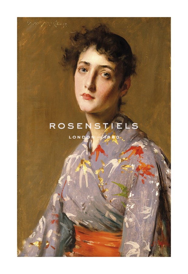 William Merritt Chase Hand Numbered Limited Edition Print on Paper :"Girl in a Japanese Costume, c.1890"