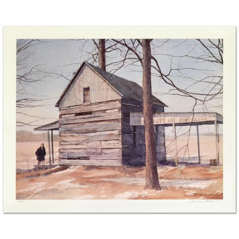 William Nelson Artist Proof Lithograph Print: "End of Season"