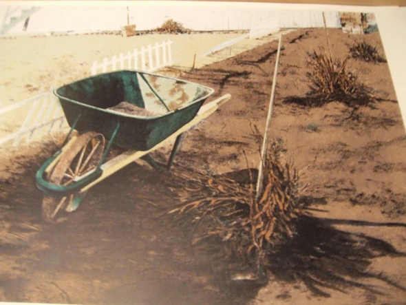 William Nelson Serigraph Print: "The Wheelbarrow"