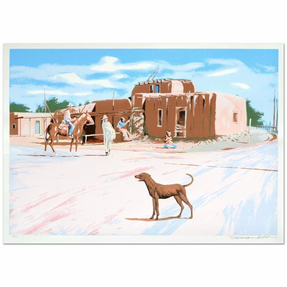 William Nelson Signed Limited Edition AP Serigraph Print: "Santa Clara Dog"