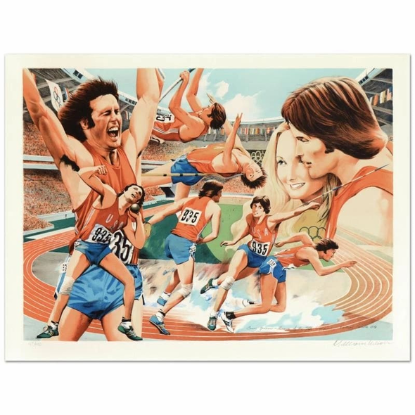 William Nelson Signed Limited Edition Hand-pulled Serigraph Print: "Bruce Jenner"