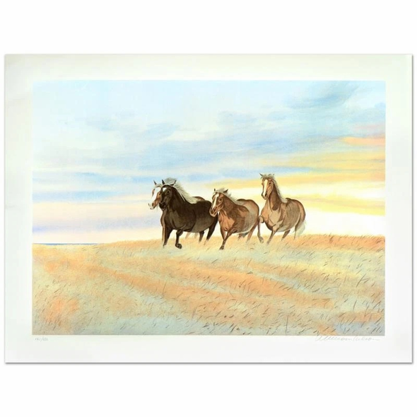 William Nelson Signed Limited Edition Hand-pulled Serigraph Print: "Free"