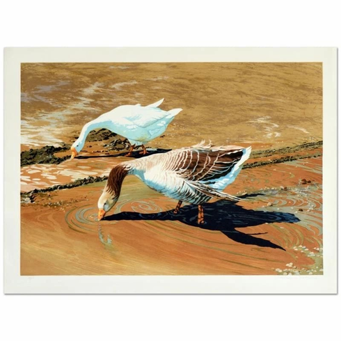 William Nelson Signed Limited Edition Hand-pulled Serigraph Print: "Geese" William Nelson Signed Limited Edition Hand-pulled Serigraph Print: "Geese"