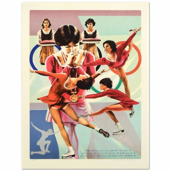 William Nelson Signed Limited Edition Lithograph Print: "Dorothy Hamill"