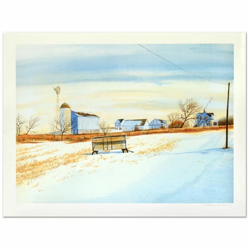 William Nelson Signed Limited Edition Lithograph Print: "The Lonely Wagon" William Nelson Signed Limited Edition Lithograph Print: "The Lonely Wagon"