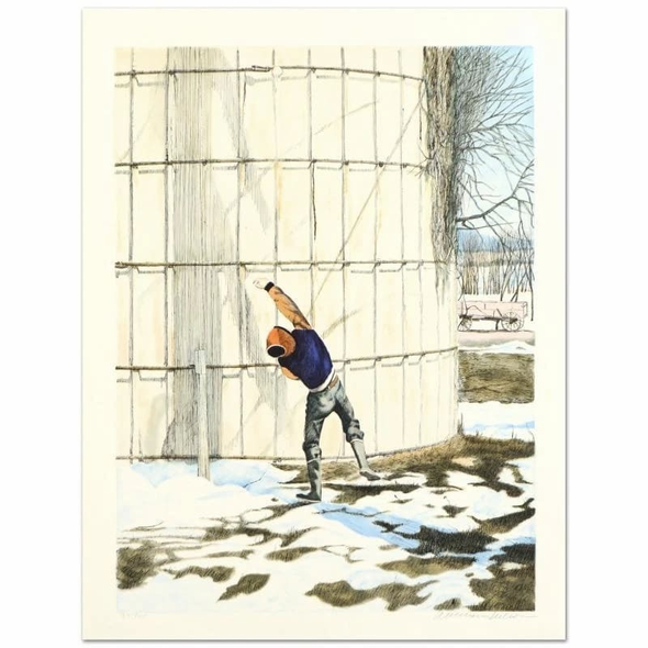 William Nelson Signed Limited Edition Print: "The Snowball Thrower"