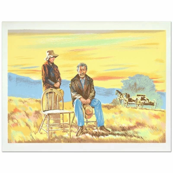 William Nelson Signed Limited Edition Size 27/500 Limited Edition Lithograph Print: "The Homesteaders"