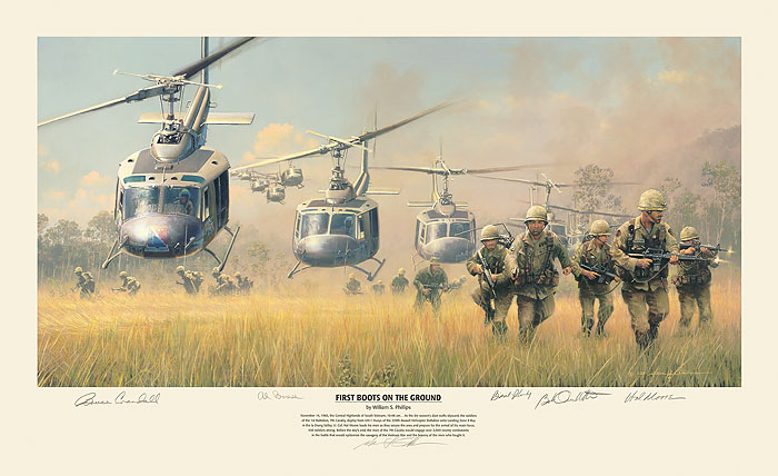 William Phillips Counter Signed Artist Proof Limited Edition Print: "First Boots on the Ground"