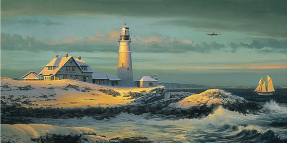 William Phillips Signed Artist Proof Limited Edition Print:"The Lightkeeper's Gift"