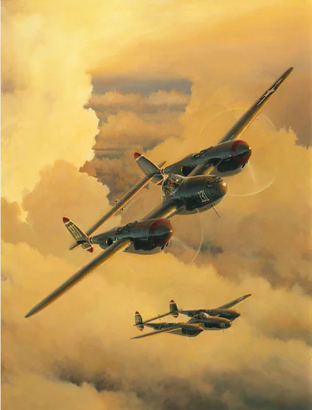 William Phillips Signed Artist Proof Limited Edition Print:"Thunder and Lightning P-38"