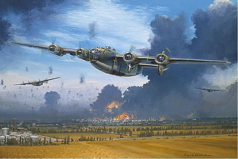 William Phillips Signed Artist Proof Limited Edition Print:"Ploesti: Into The Fire and Fury"