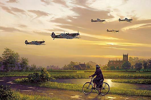 William Phillips Hand Signed and Numbered Limited Edition Anniversary Canvas Giclee: "On Wings and A Prayer"