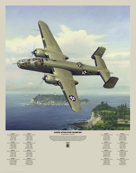 William Phillips Counter Signed Limited Edition:"Evasive Action Over Sagami Bay"