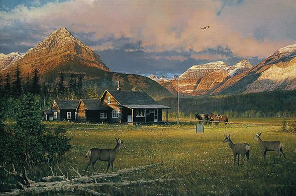 William Phillips Limited Edition Print:"Early Morning Visitors"