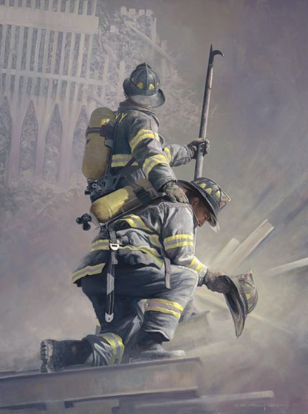 William Phillips Open Edition Canvas:"A Prayer for My Brother" - Benefits National Fallen Firefighters Foundation Benefit