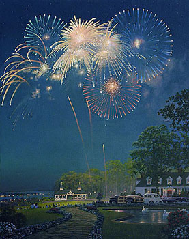 WILLIAM S PHILLIPS 19X24 Secondary Market Art: "BEST SEAT HOUSE"