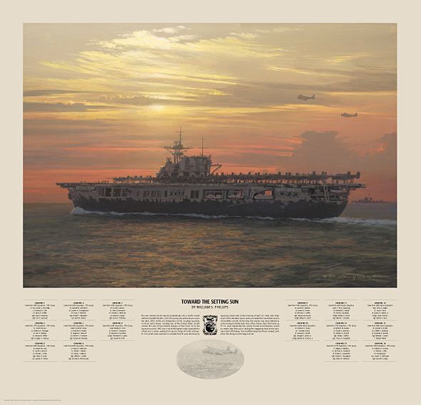 WILLIAM S PHILLIPS 24X17 Secondary Market Art: "TOWARD SETTING SUN"