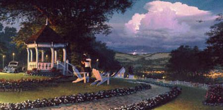 WILLIAM S PHILLIPS 36X20 Secondary Market Art: "STORM WATCHERS"