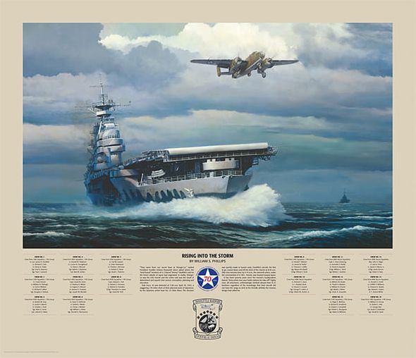 WILLIAM S PHILLIPS 36X22  Secondary Market Art: "RISING INTO STORM GCNV"