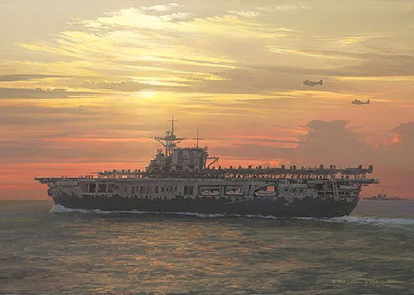 William S. Phillips Handsigned and Numbered Personal Commission® Print Countersigned by the Surviving Doolittle Raiders :"Toward the Setting Sun"