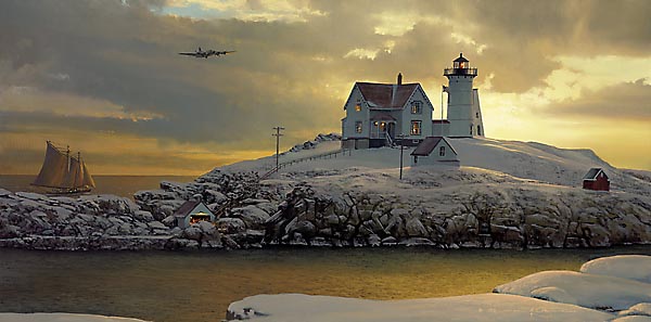 William S. Phillips Handsigned & Numbered Limited Edition Print:"Cape Neddick Dawn "