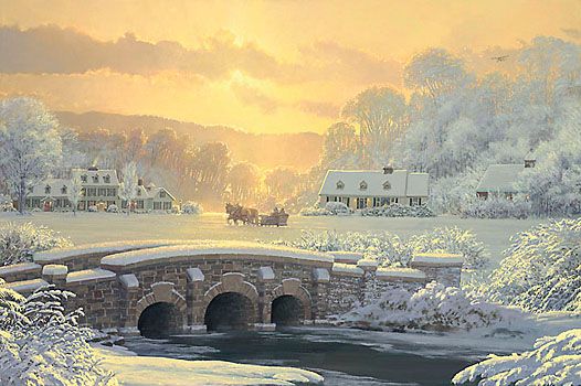 William S. Phillips Handsigned & Numbered Limited Edition Print:"Sleigh Ride At Apple Creek"