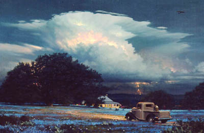 WILLIAM S PHILLIPS  Secondary Market Art: "HILL COUNTRY HOMECOMIN"