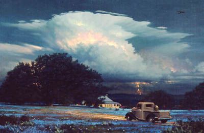 WILLIAM S PHILLIPS  Secondary Market Art: "HILL COUNTRY HOMECOMIN"