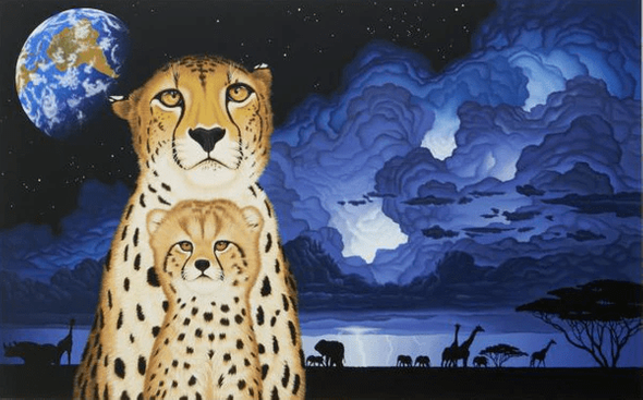 William (Schim) Schimmel Limited Edition Serigraph on Paper: "Guardians of the Night"