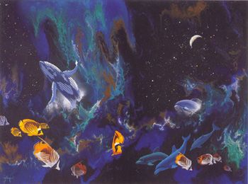 William Schimmel Artist Signed Limited Edition Serigraph on paper:"Moon Dance"