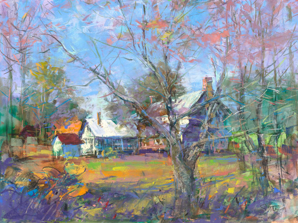 William Suttles 30 x 40 Open Edition Giclee on Canvas:"Gumlog Homestead"