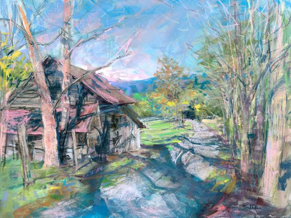 William Suttles 36 x 48 Open Edition Giclee on Canvas:"Past the Mill"
