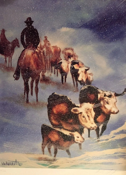William Verdult Signed Limited Edition Lithograph Print: "First Snow"