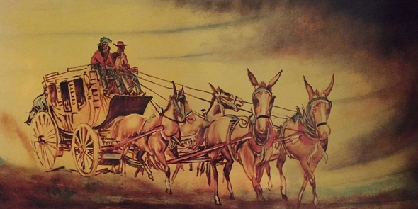 William Verdult Signed Limited Edition Lithograph Print: "Stagecoach"