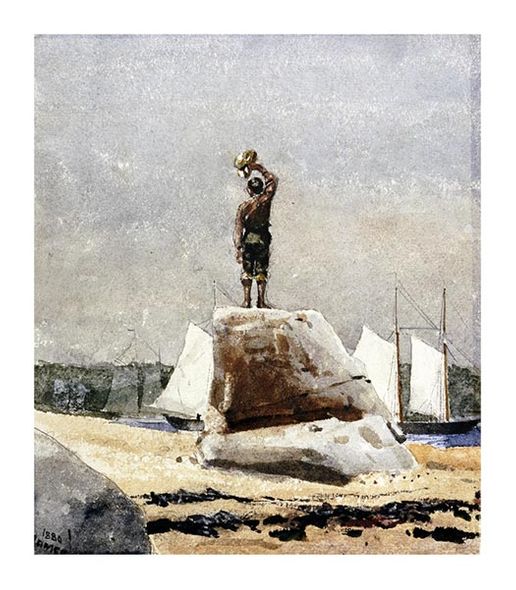 Winslow Homer Fine Art Open Edition Gicl&eacute;e:"Boy Hailing Schooners"